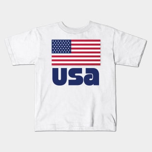 USA Stats and stripes Kids T-Shirt